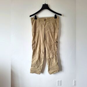 So Y2K Cargo Pants Tan Brown Utility Gorpcore 90s Baggy Grunge Outdoor Low Rise